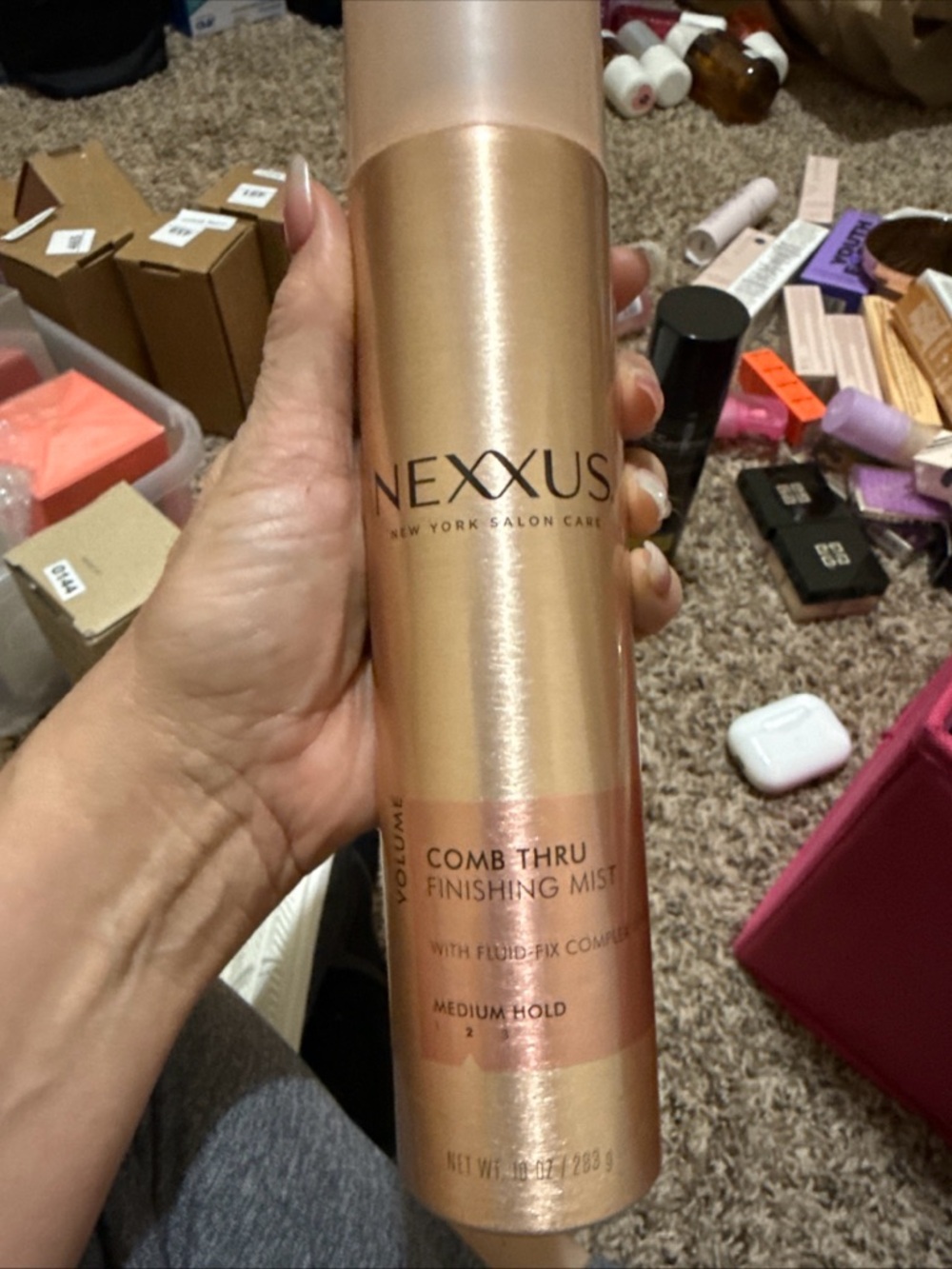 Nexxus Comb Thru Finishing Mist - Rose Gold Medium Hold